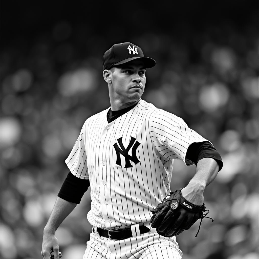 Mariano Rivera pitching for the New York Yankees