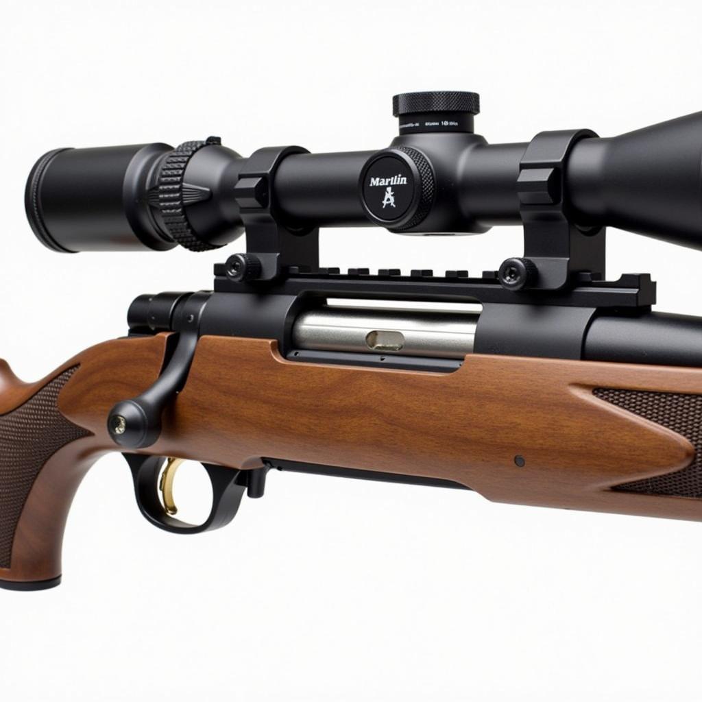 The Marlin 30-30 Texas Edition with a mounted scope