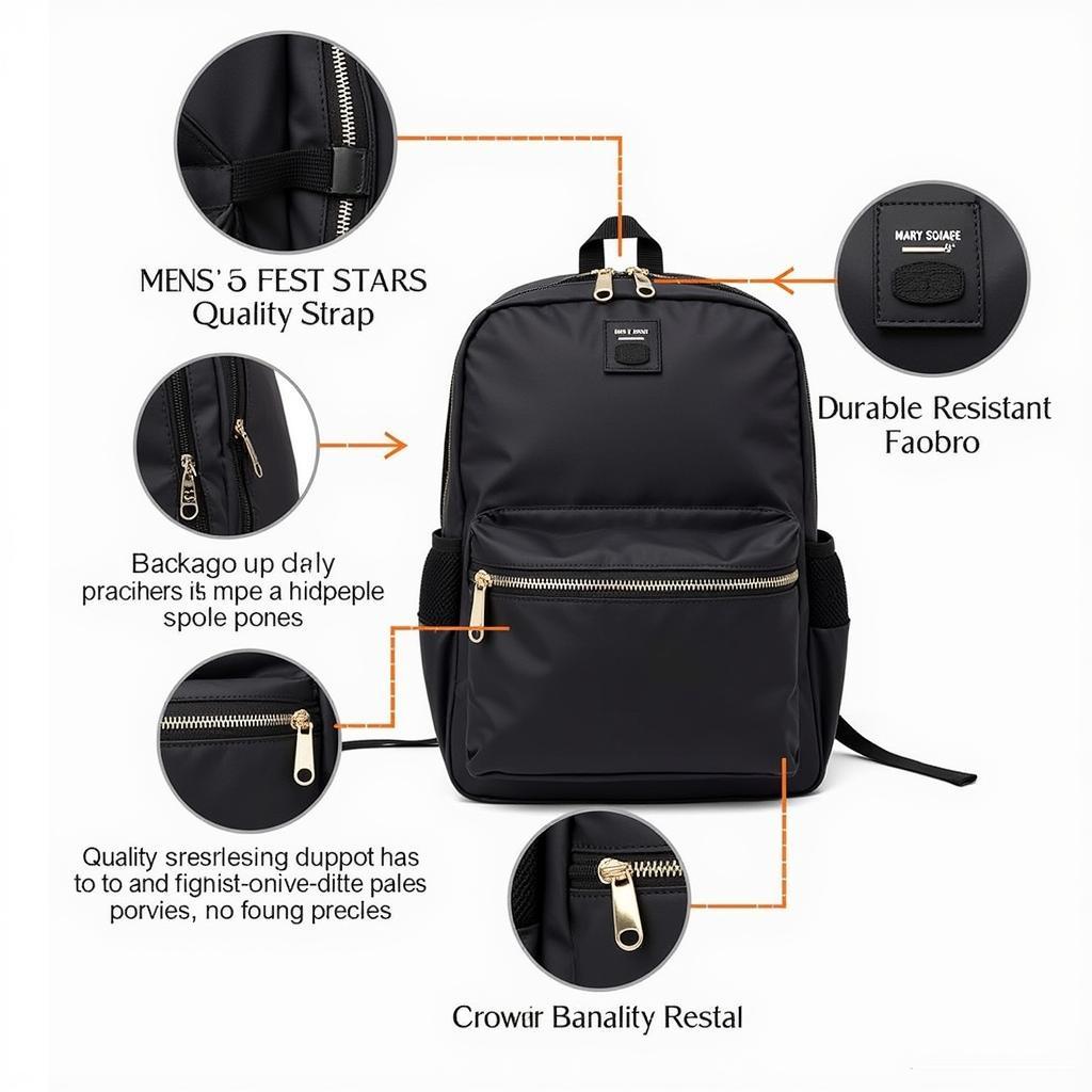 Mary Square Backpack Features Close-Up