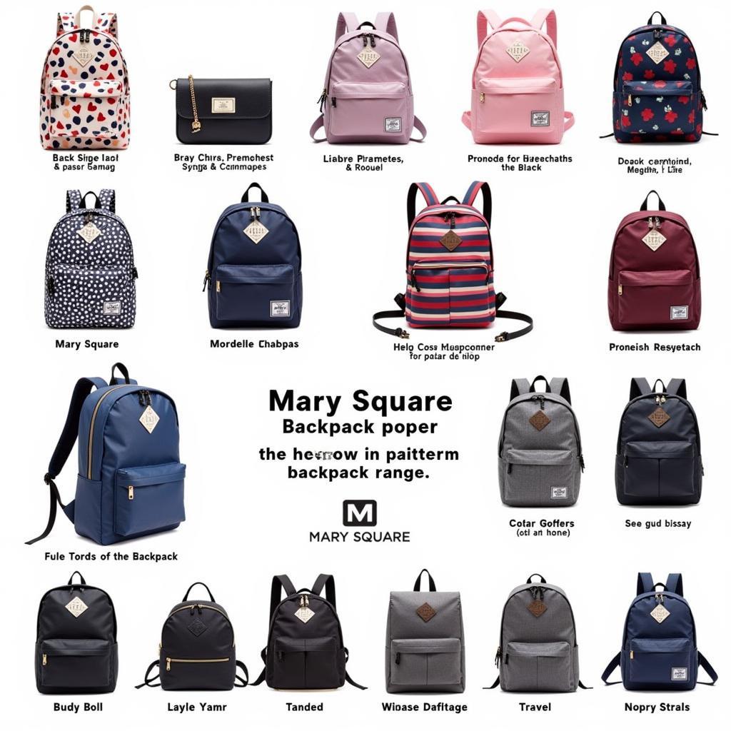 Mary Square Backpack Variety