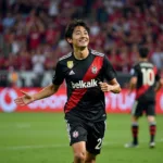 Masataka Yoshida celebrates a goal for Beşiktaş