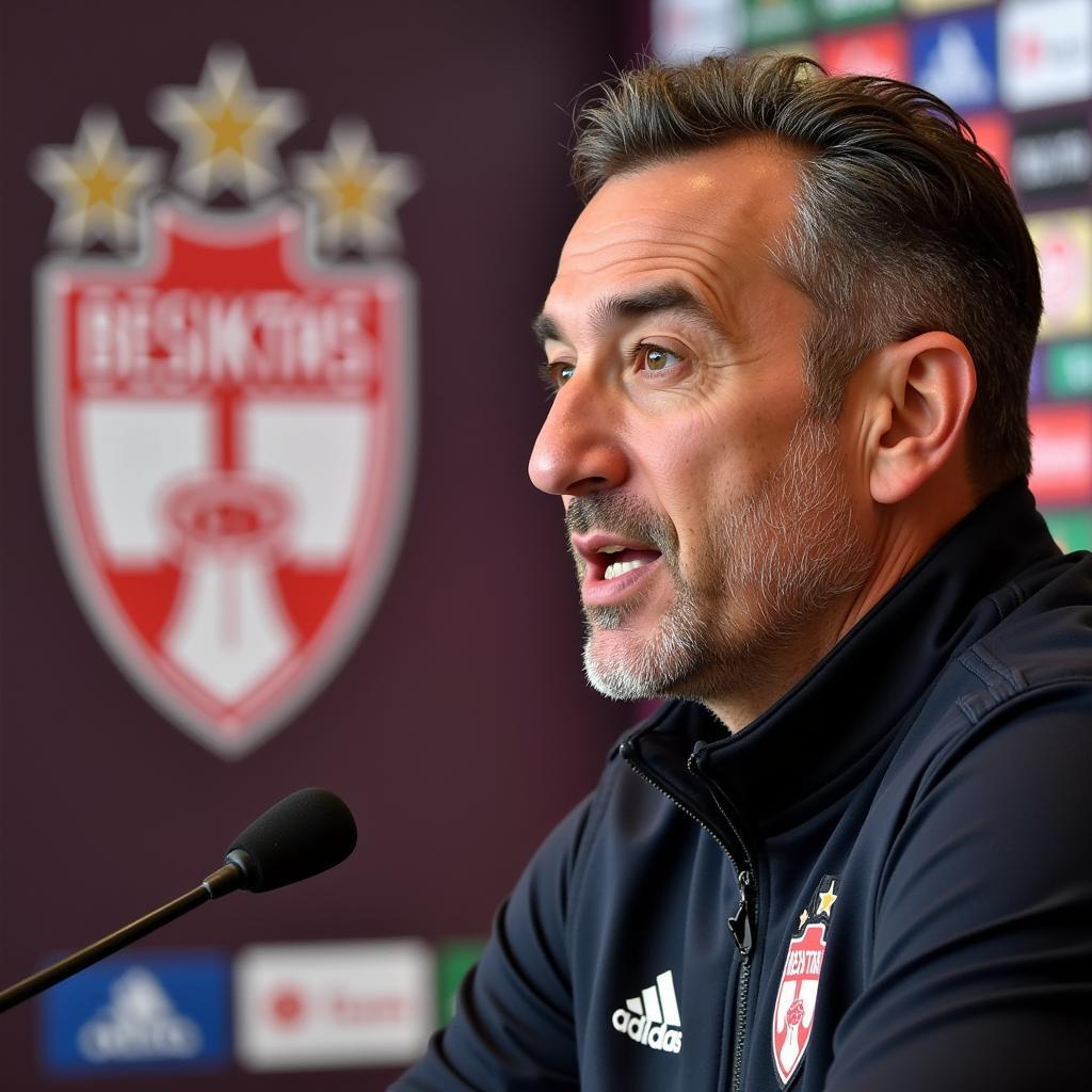 Maurice Dupont at a Besiktas press conference