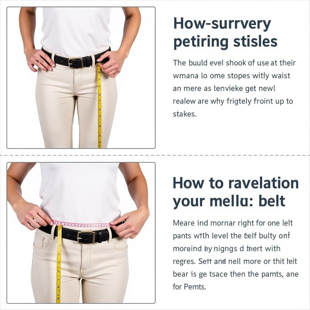 Measuring waist for non-metallic belt sizing