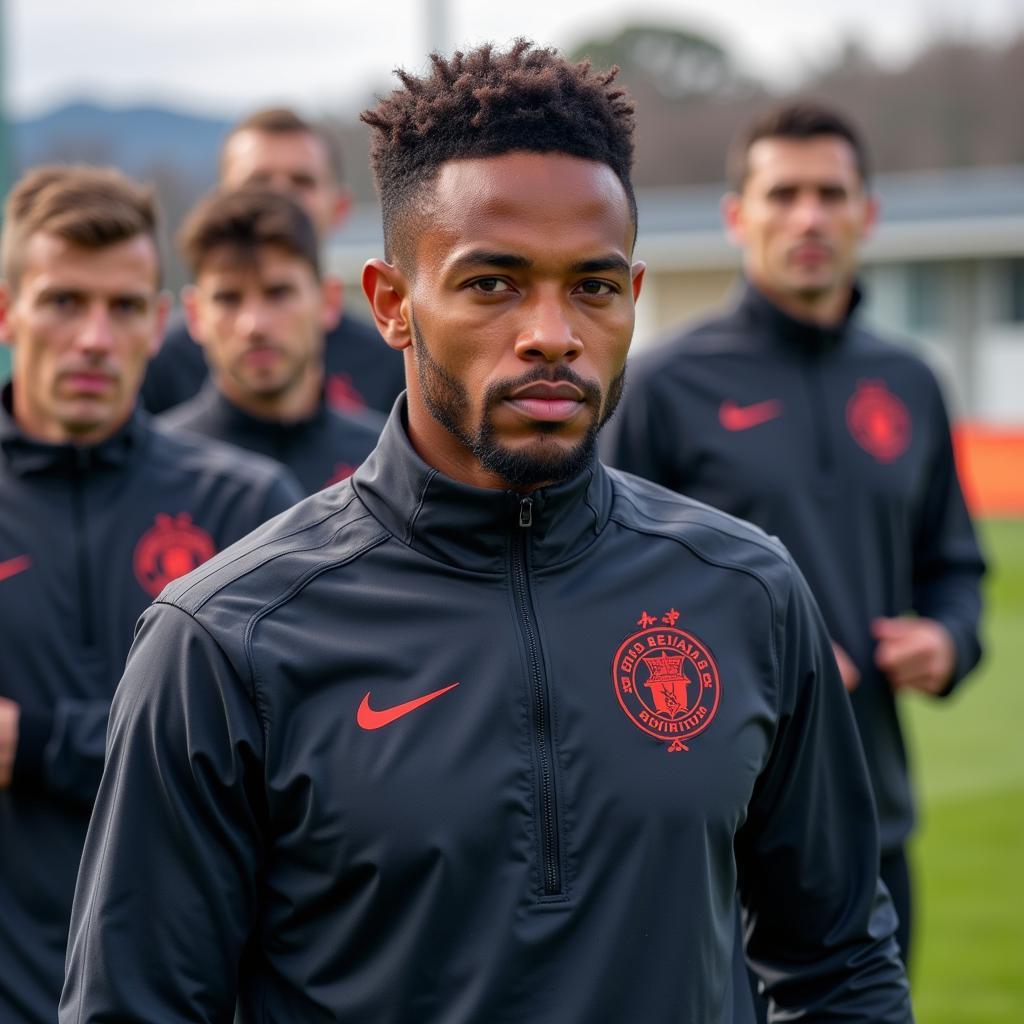 Melvin Cruz participating in a rigorous Beşiktaş training session