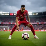 Memphis Depay prepares to take a free-kick for Beşiktaş