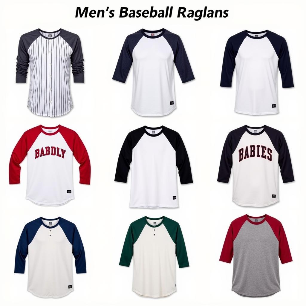 Different Styles of Men's Baseball Raglan Shirts