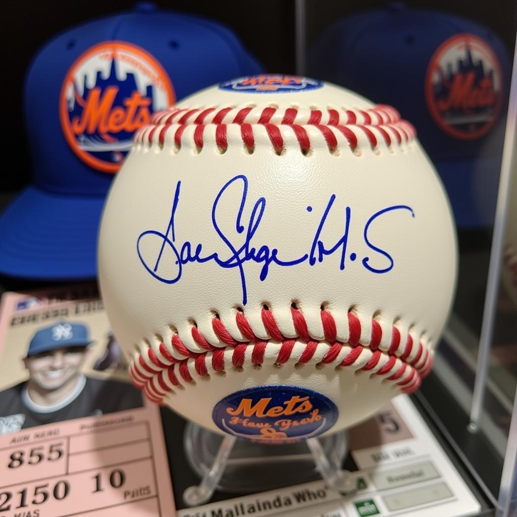 New York Mets autographed baseball