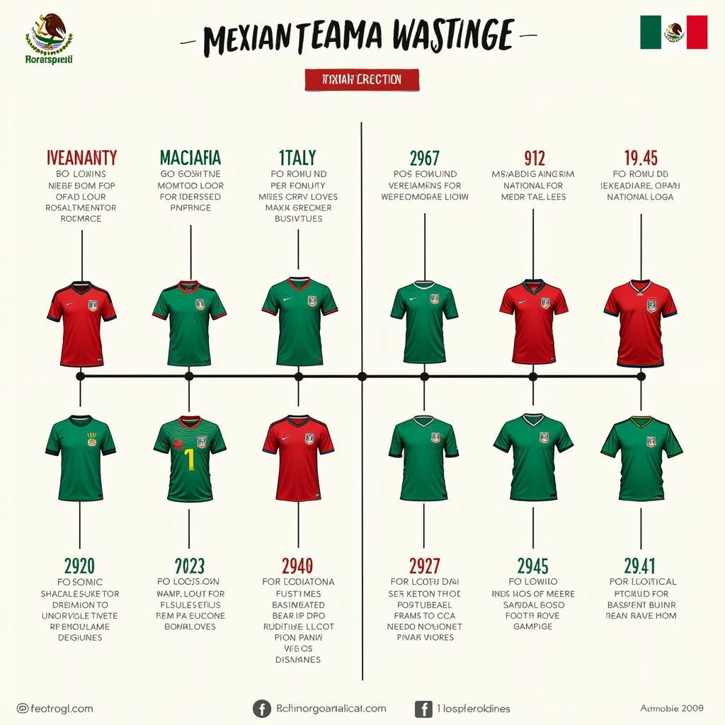 Mexican National Team Jersey Evolution