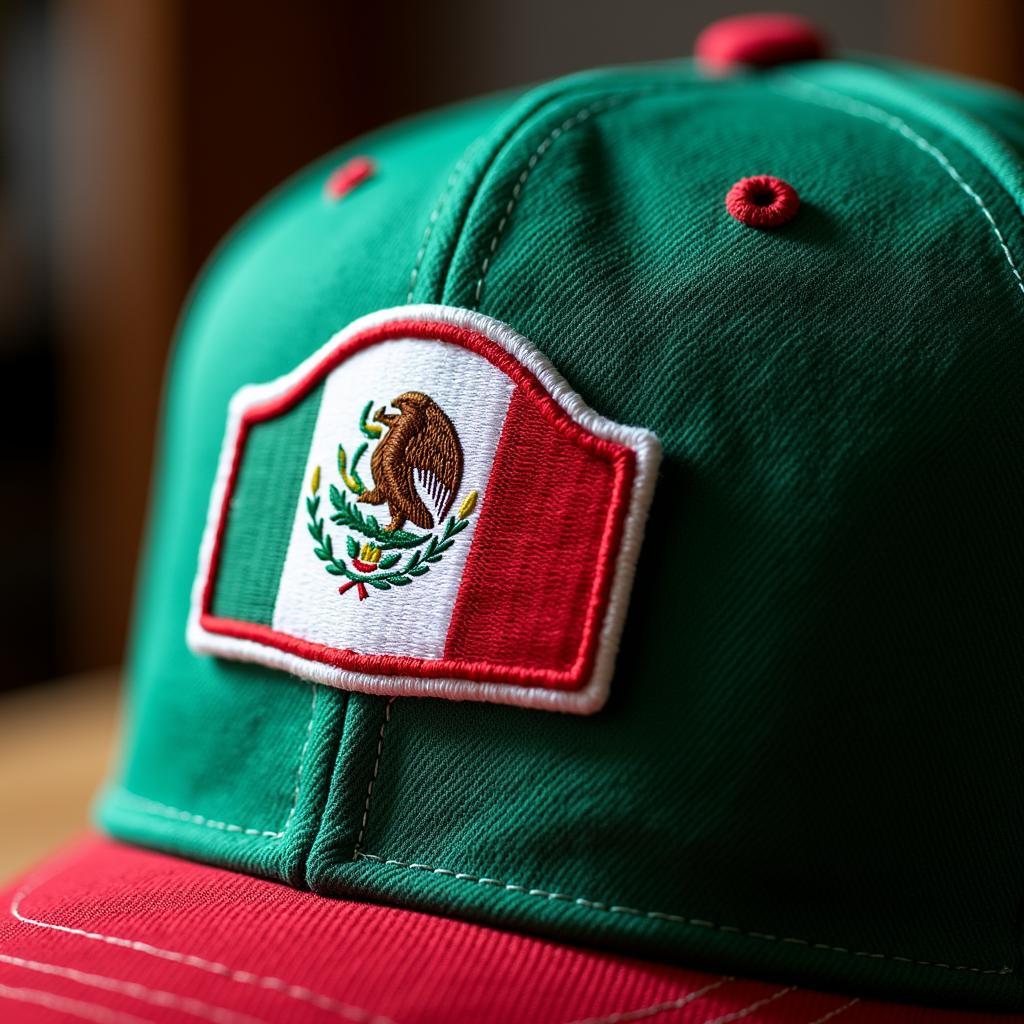 Mexico Baseball World Classic Hat Close-Up