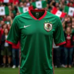 Mexico national team jersey, featuring traditional green, white, and red colors