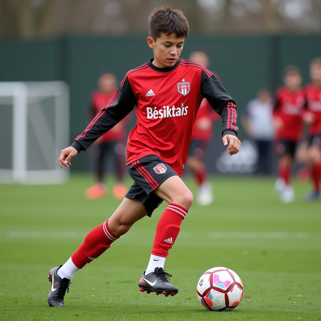 Michael Brewer Harrison training with Beşiktaş JK