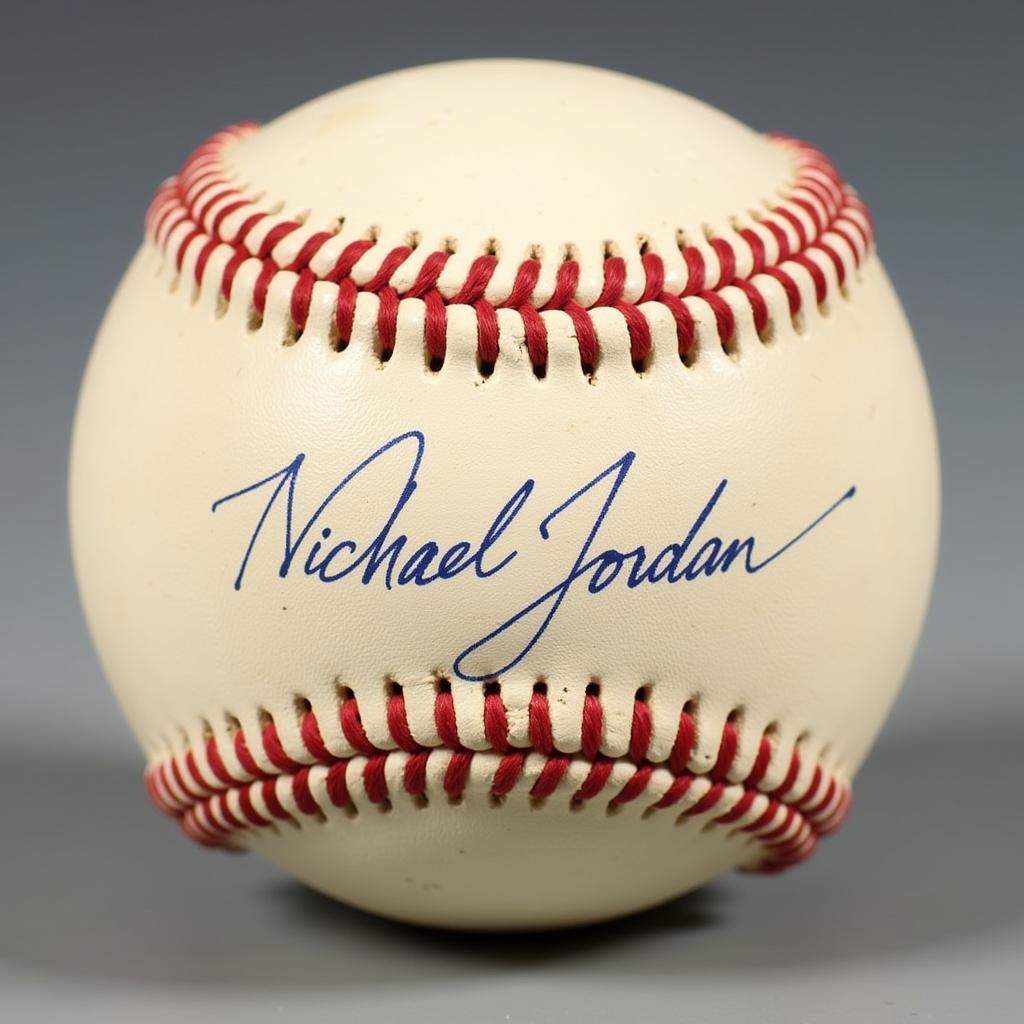 Michael Jordan Autographed Baseball