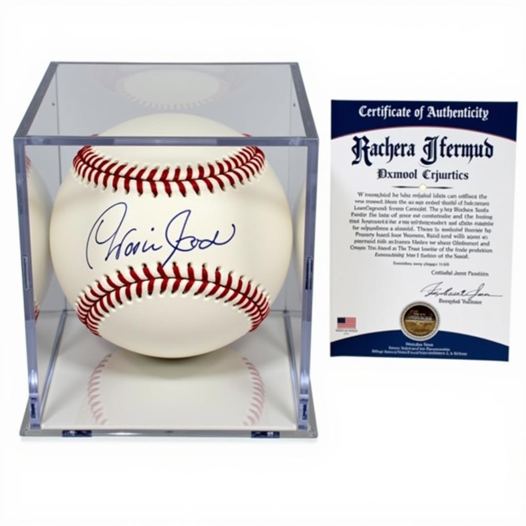 Michael Jordan Autographed Baseball and COA