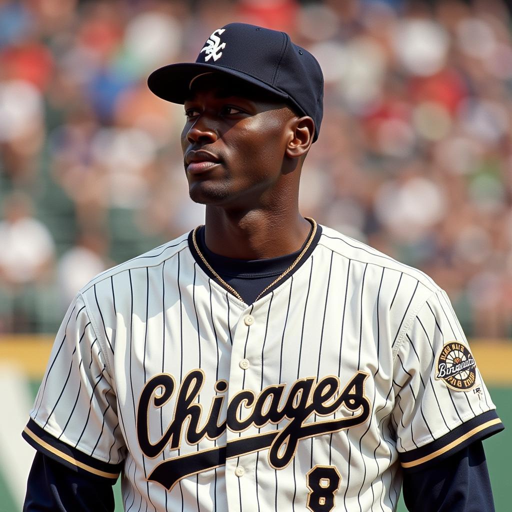 Michael Jordan Baseball Card in a White Sox Uniform