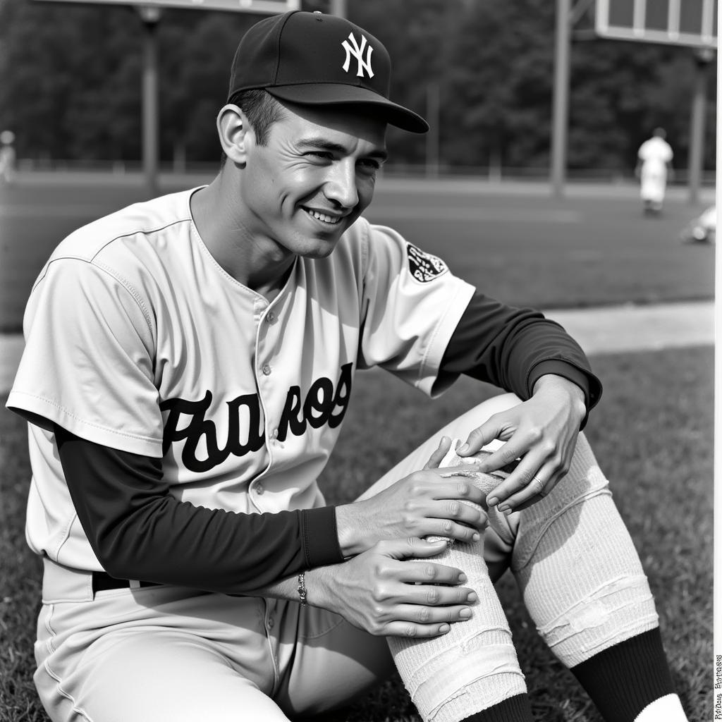 Mickey Mantle Overcoming Injury