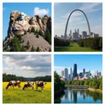 Collage of Midwest landmarks