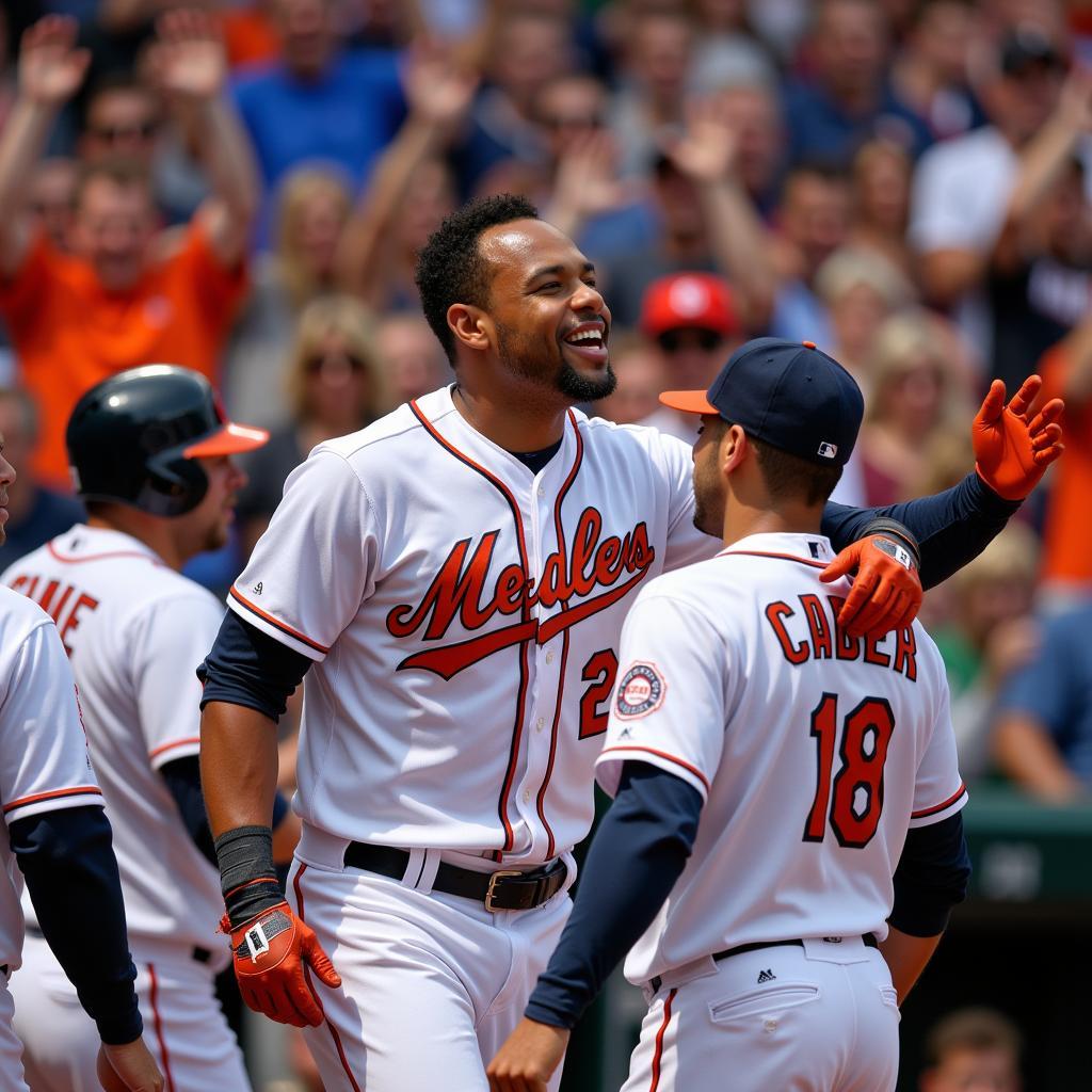 Miguel Cabrera Celebrates 3000th Hit