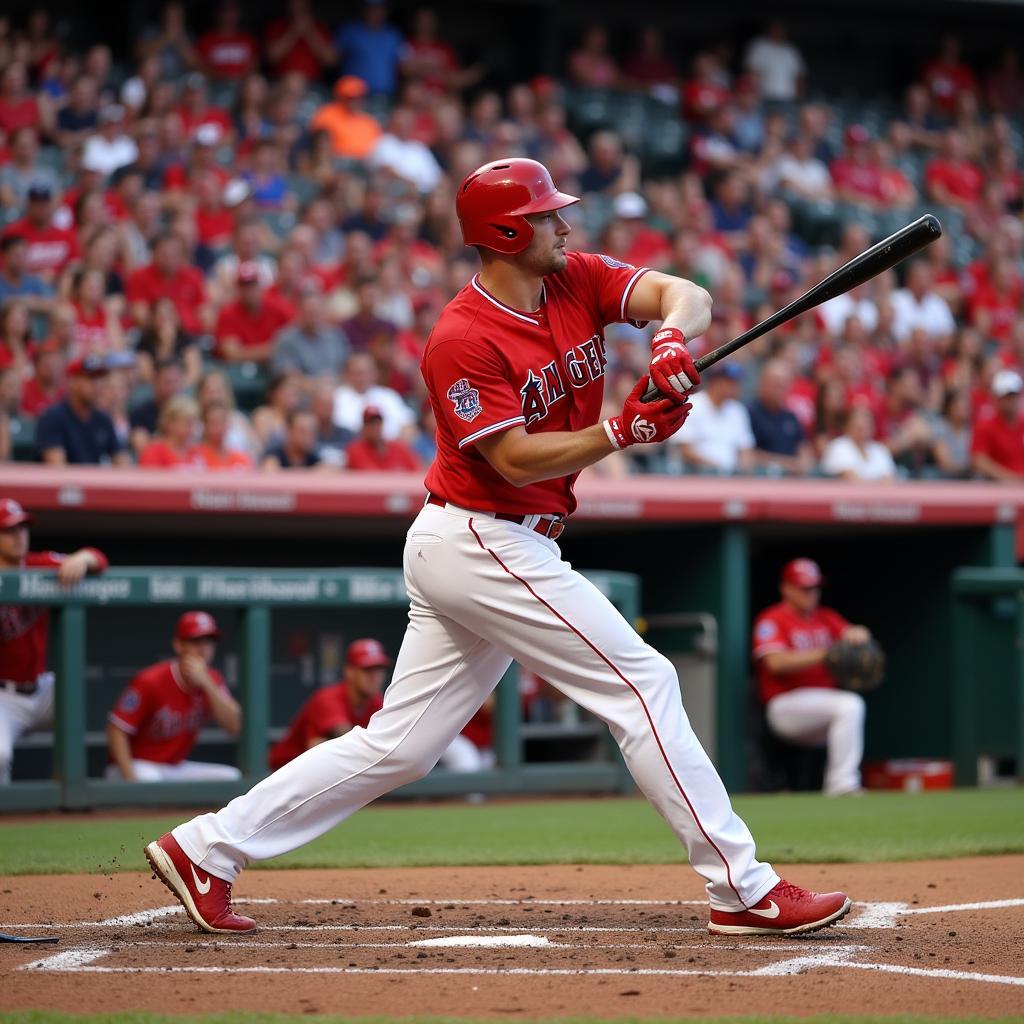 Mike Trout hitting a home run