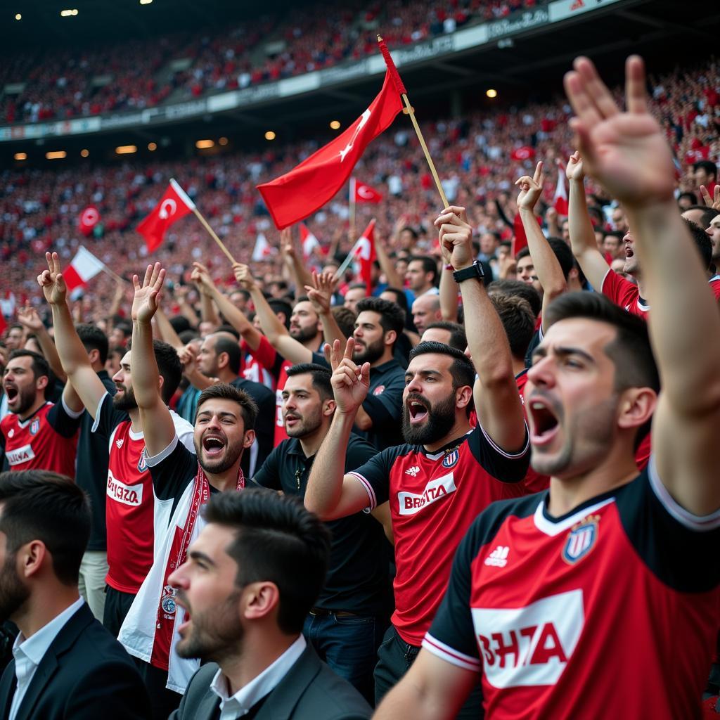 Besiktas Fans Celebrating a Goal in Mike's Video