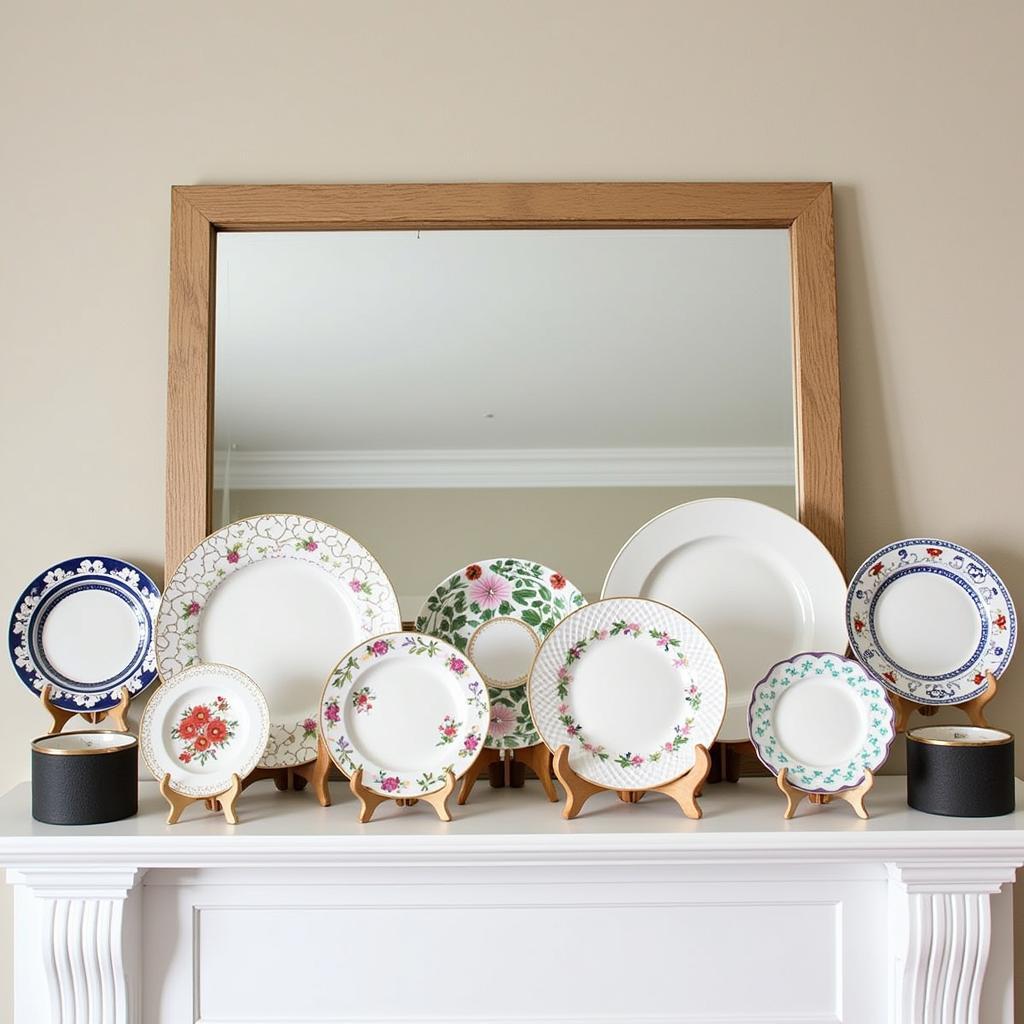 Collection of Plates on Stands