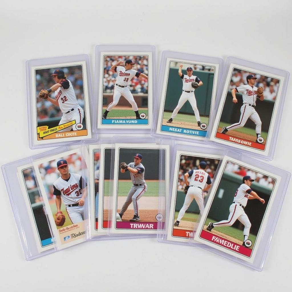 Minnesota Twins Card Collection in Protective Sleeves