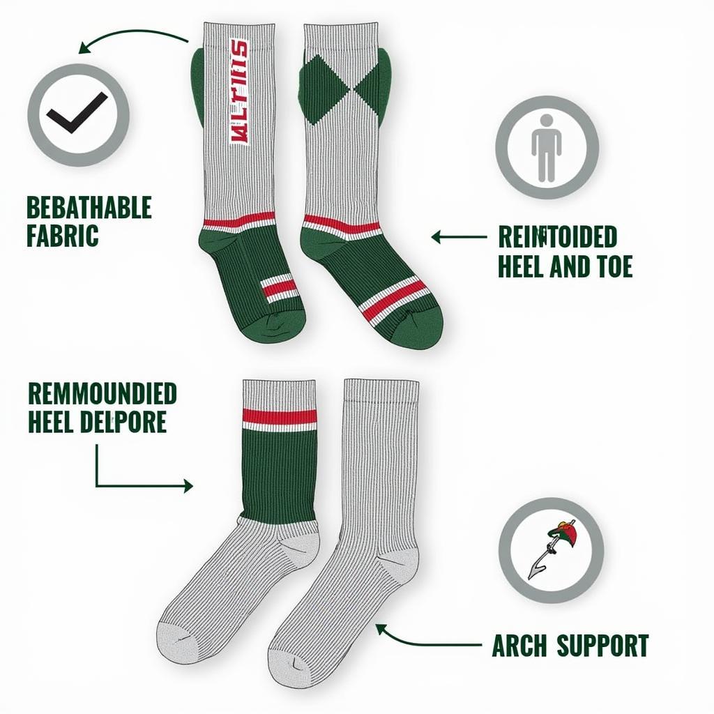 Key Features of Minnesota Wild Hockey Socks