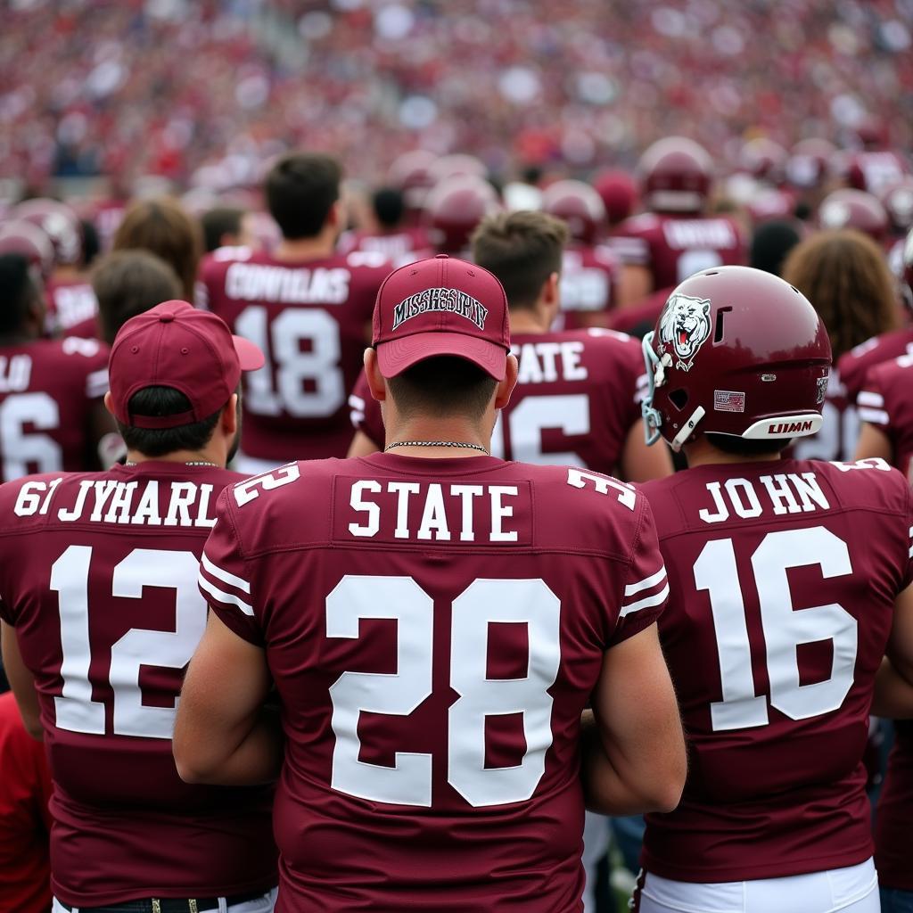 Mississippi State Fans Sporting Retro Gear