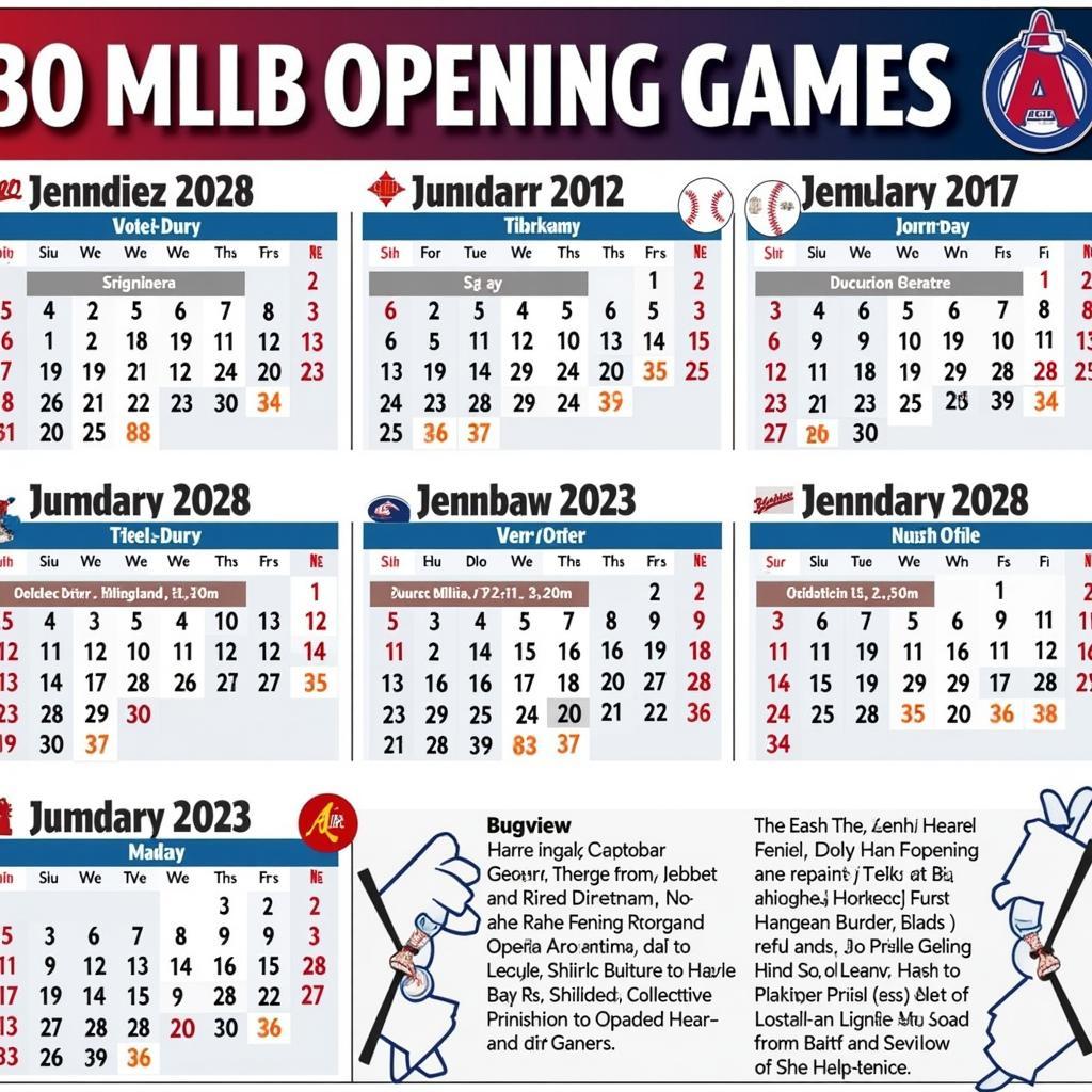 Opening Day Schedule for Major League Baseball 2024