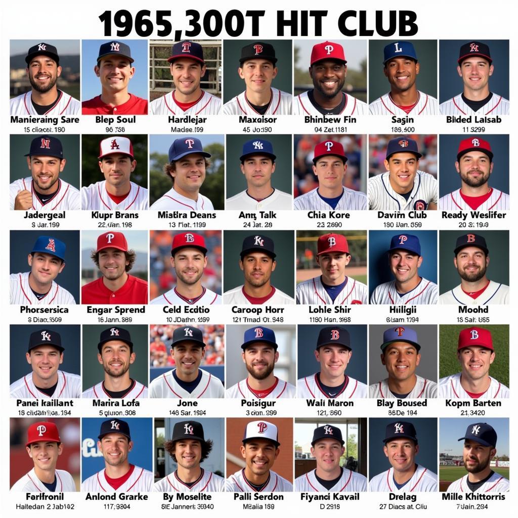 MLB 3000 Hit Club Members: A visual representation of the elite players who have reached the 3000 hit milestone in Major League Baseball.