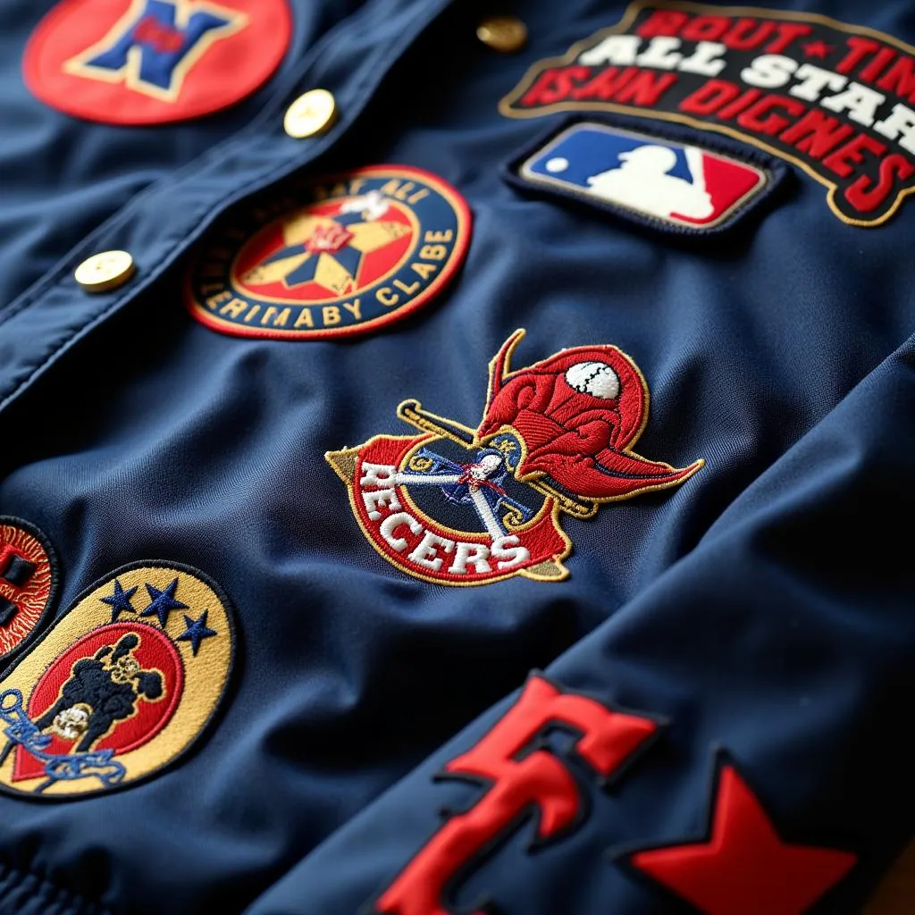 Close-up of MLB All-Star Jacket Details