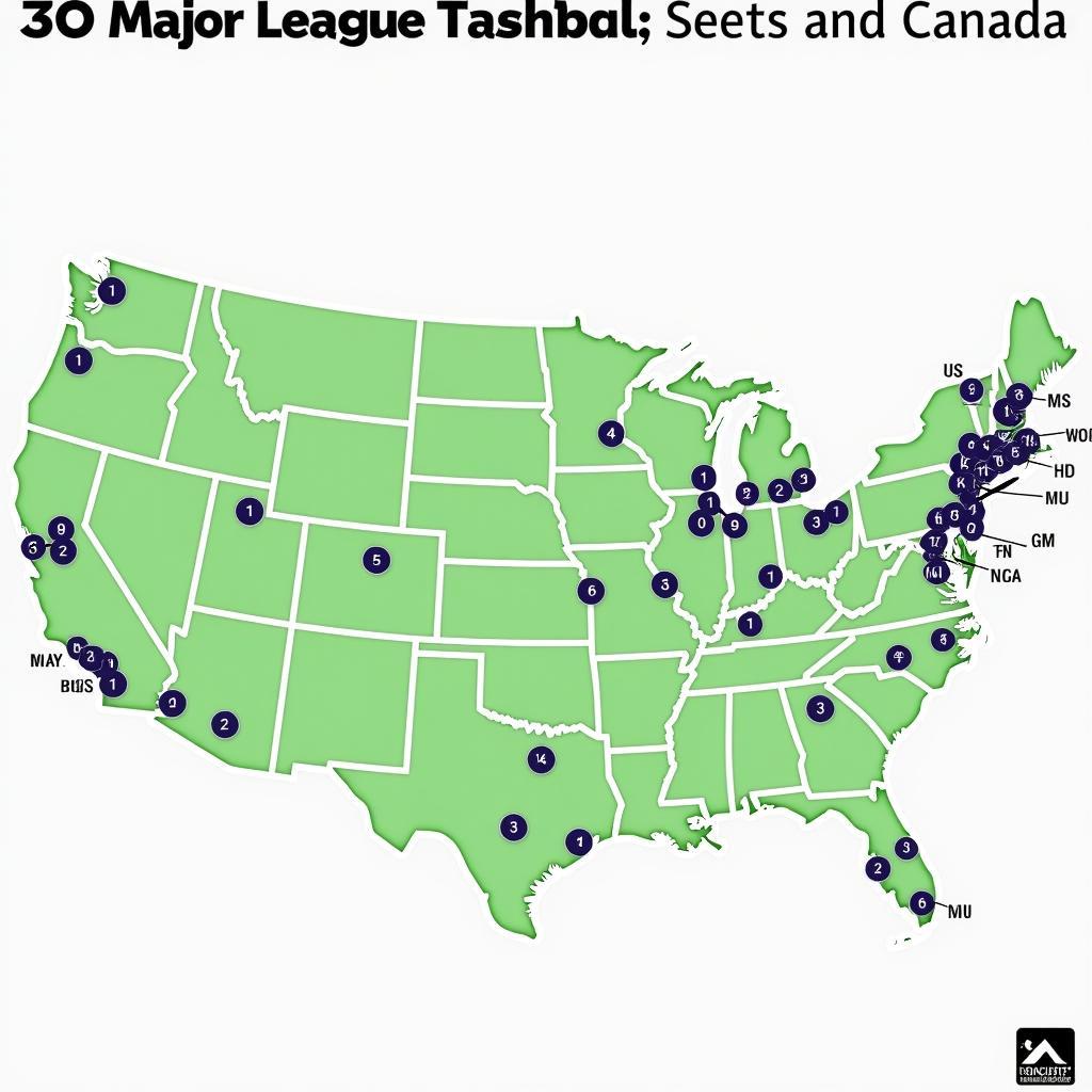 Map of MLB Ballparks