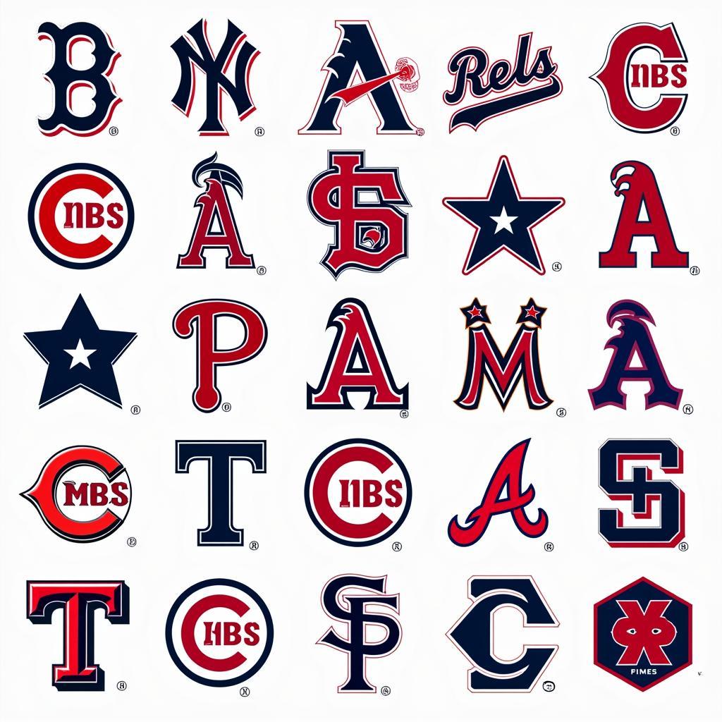 Logos of MLB Baseball Teams