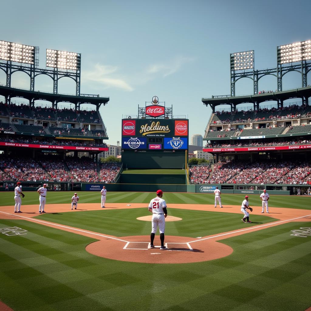 MLB bullpen in action