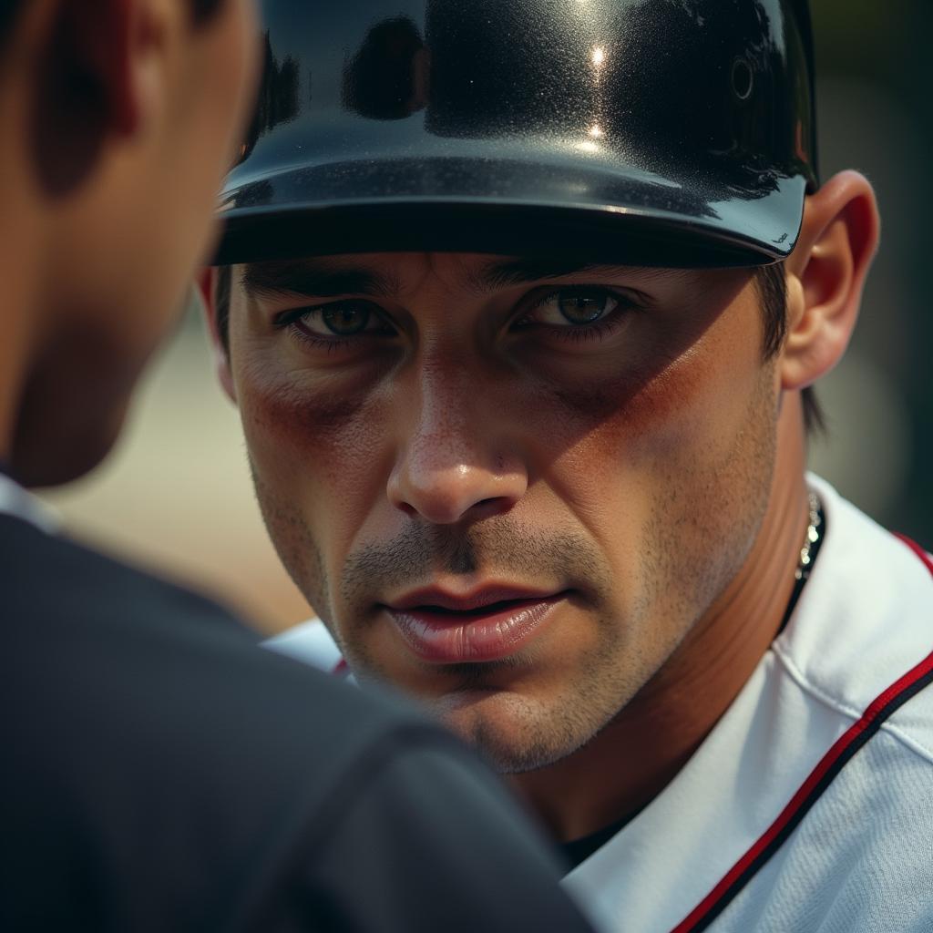 MLB Closer in an Intense Stare Down