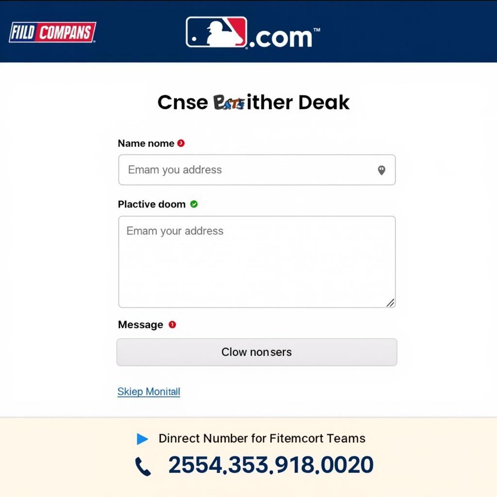 Contacting MLB.com via Email and Phone