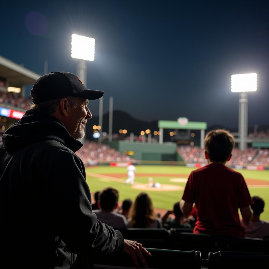 MLB Dad Celebrating Son's Home Run