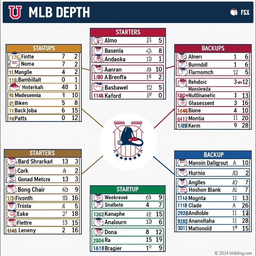 Example of MLB Depth Chart