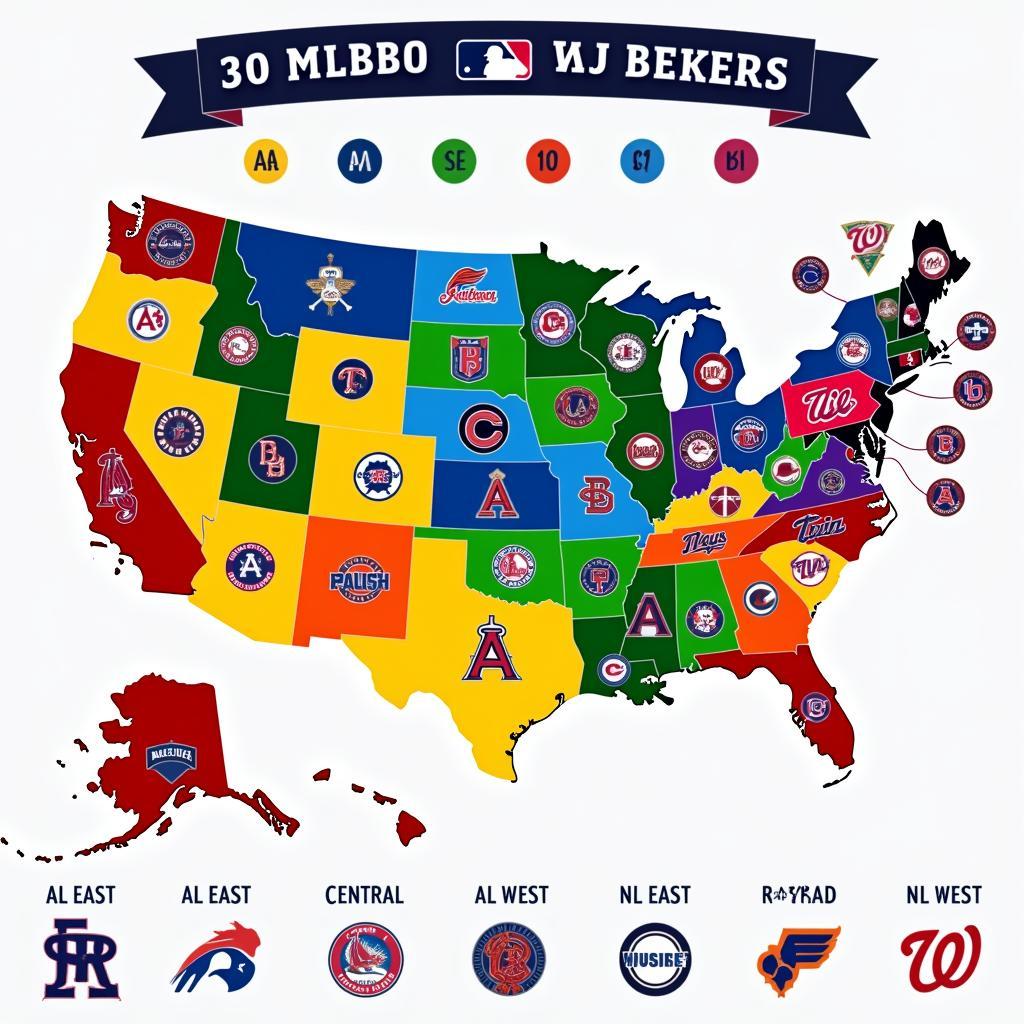 MLB Divisions Map