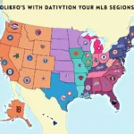 Map of MLB Divisions