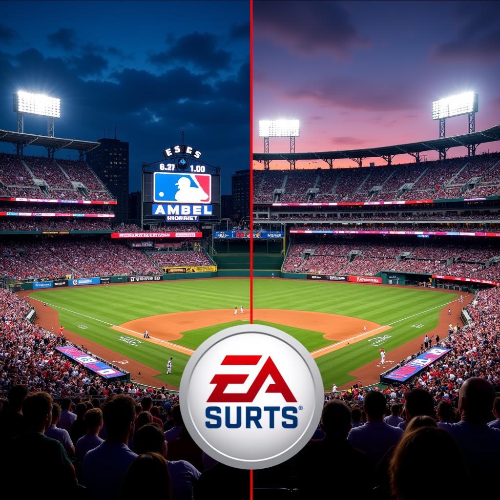 MLB Electronic Arts Game Logo and Stadium