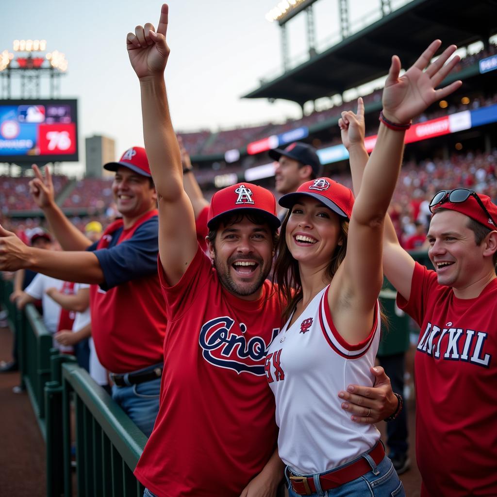 MLB Fans Celebrating