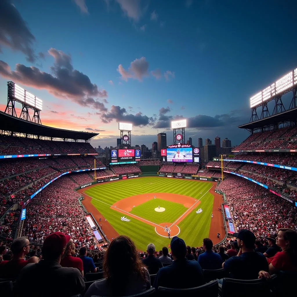 Passionate MLB Fans at Stadium