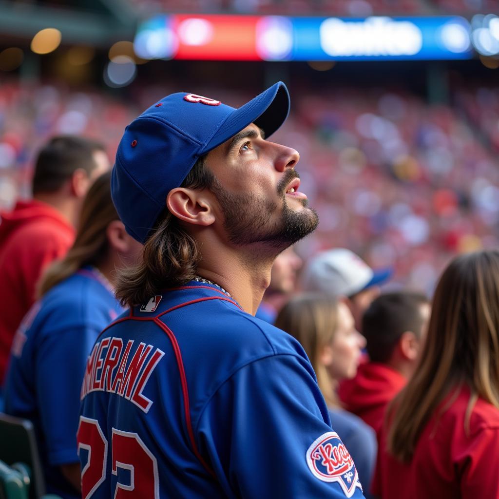 MLB Fan Wearing Team Jersey