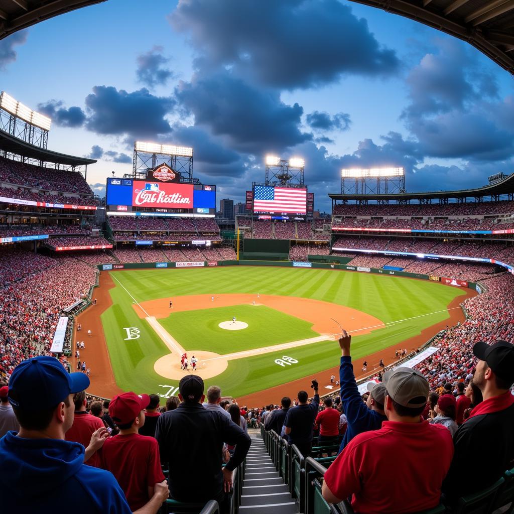 MLB Fans Cheering in Stadium