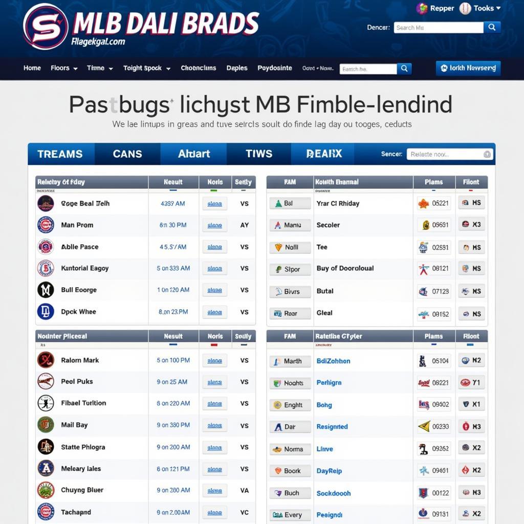 MLB Lineup Website