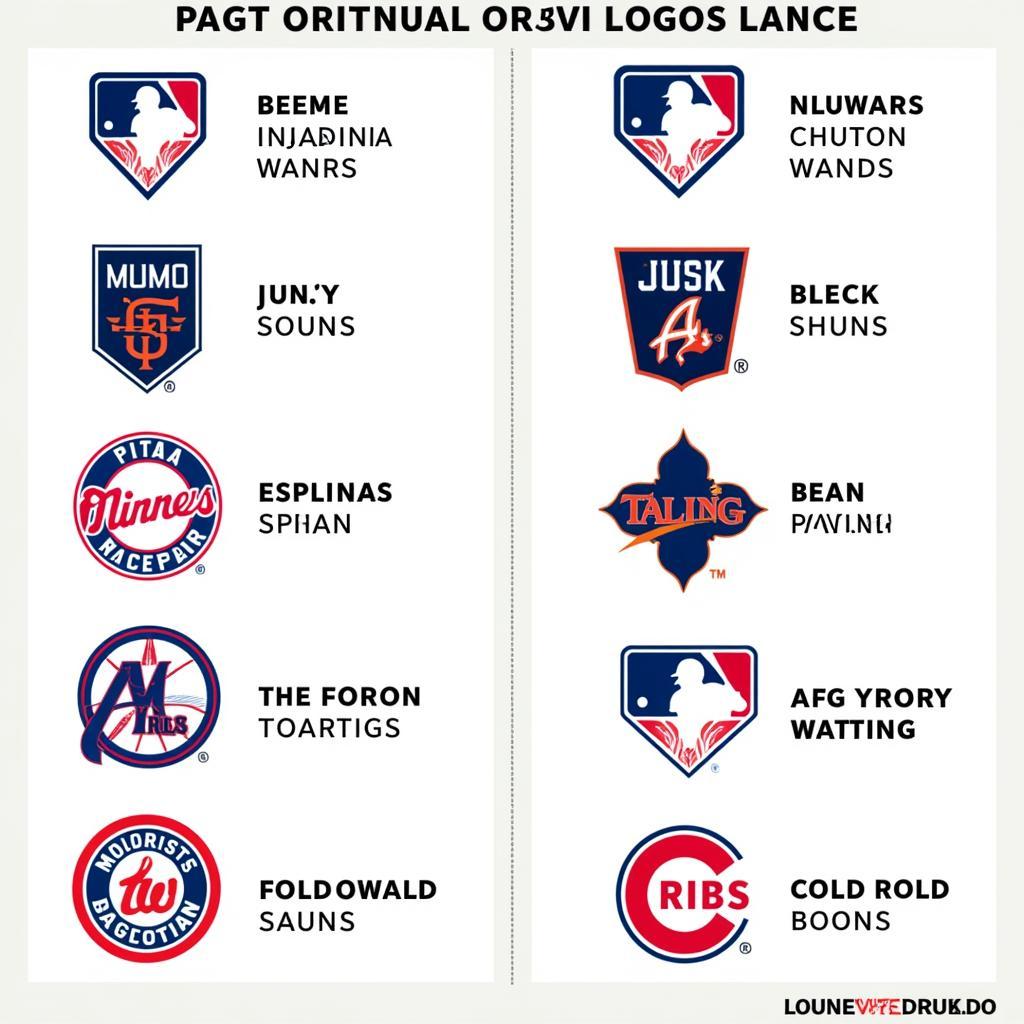 Variations of MLB Team Logos