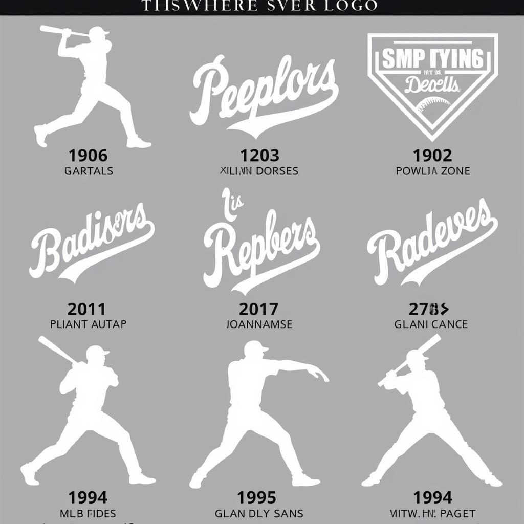 Evolution of the MLB Logo White