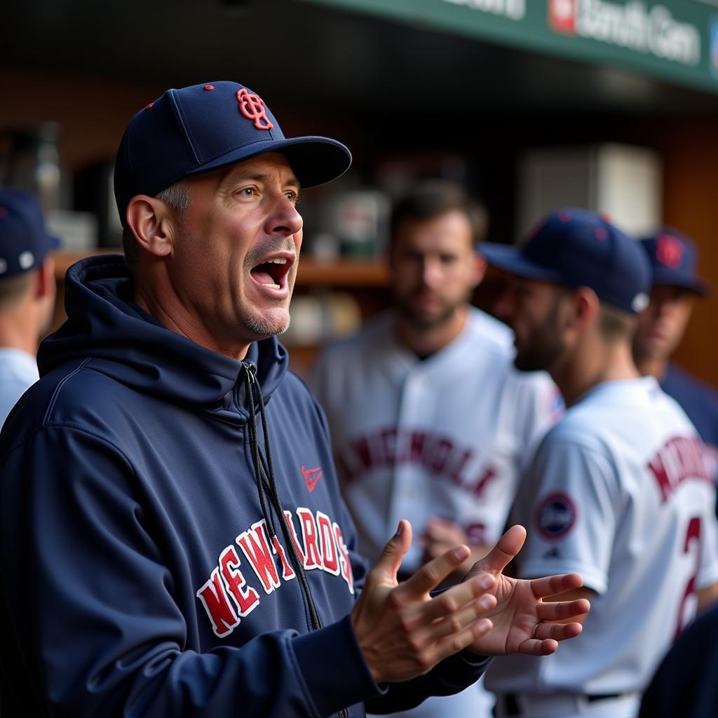 MLB Manager Giving Pep Talk