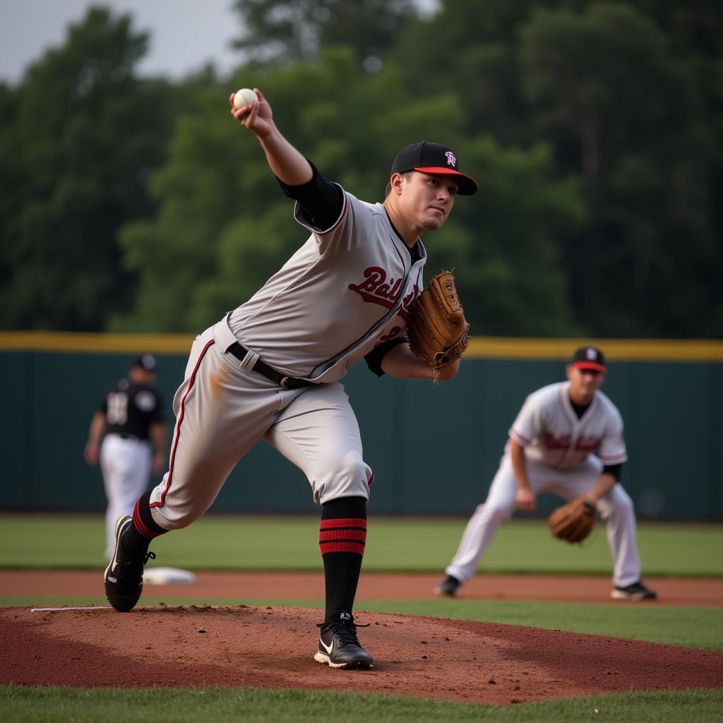 MLB pitcher on the mound