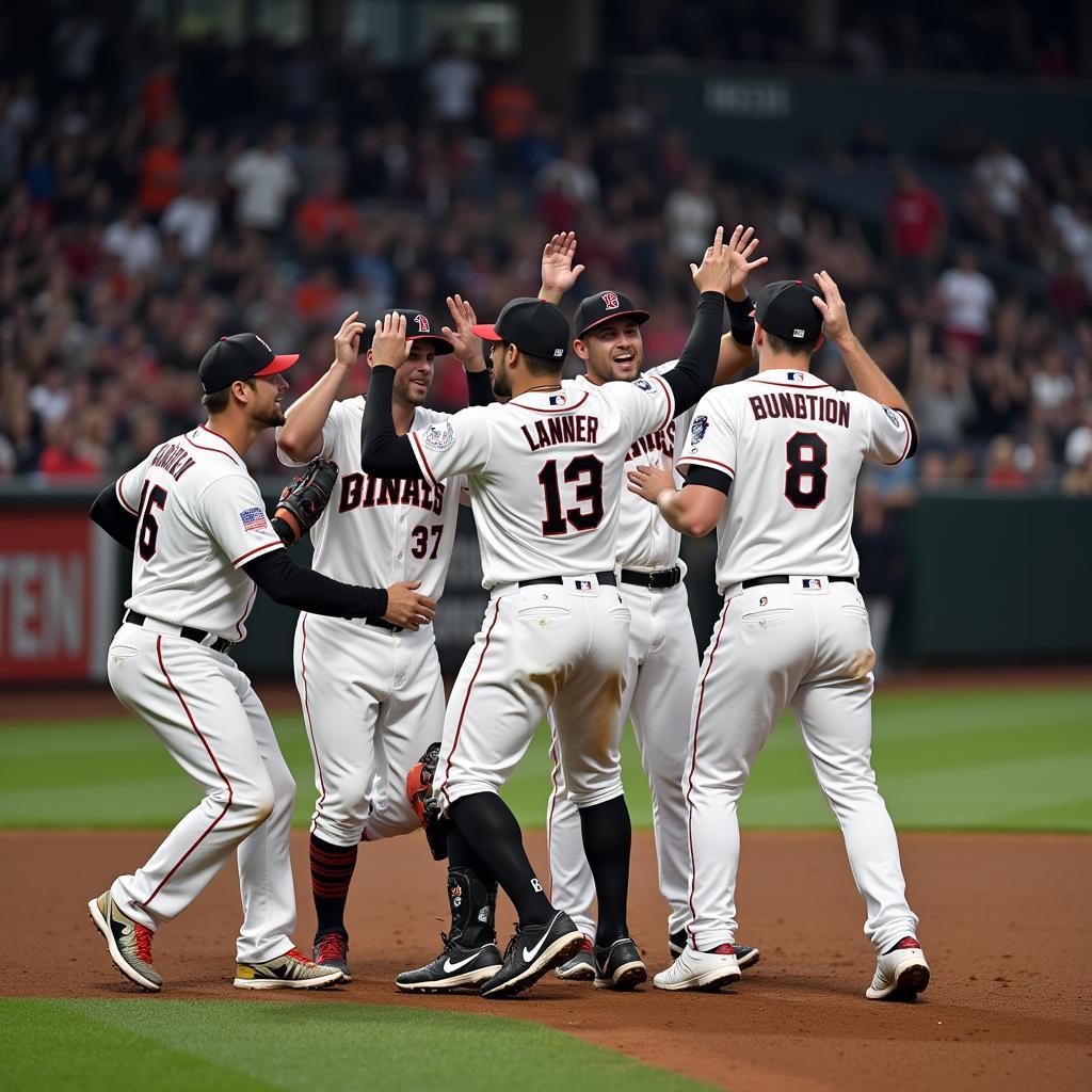 MLB Players Celebrating